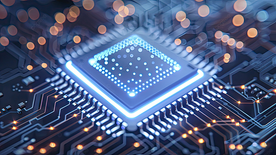 Microprocessor chip with circuit board